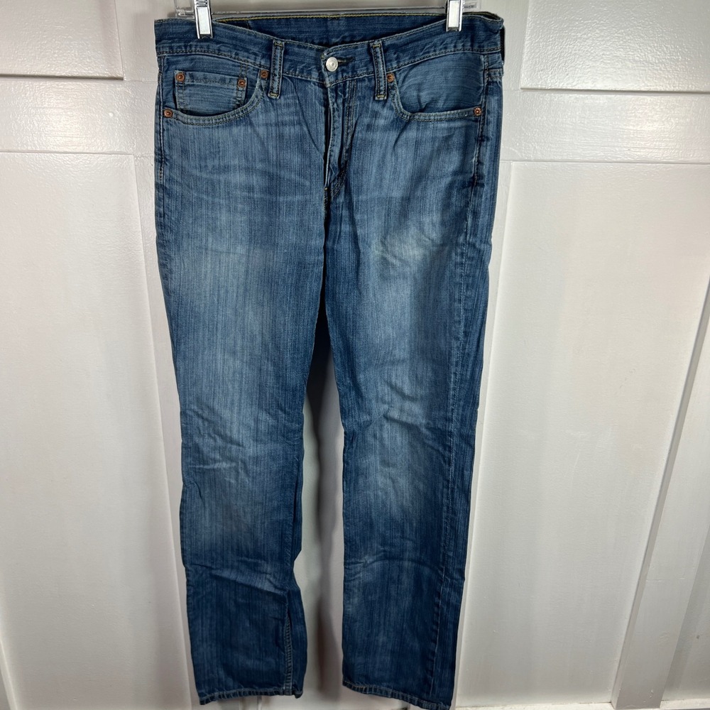 Levis 514 Straight Fit Mens Blue Denim Jeans 32x34 Medium Wash 00514-0541